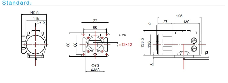 Flange Connection Explosion Proof Electric Actuator Quarter Turn Electric Valve Actuator (Penggerak katup listrik empat putaran) 1