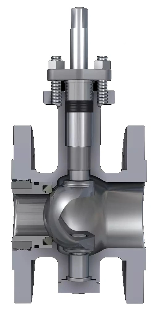 Stainless Steel Electric Trunnion Ball Valve Tipe V Untuk Regulasi Korosif Medium 2