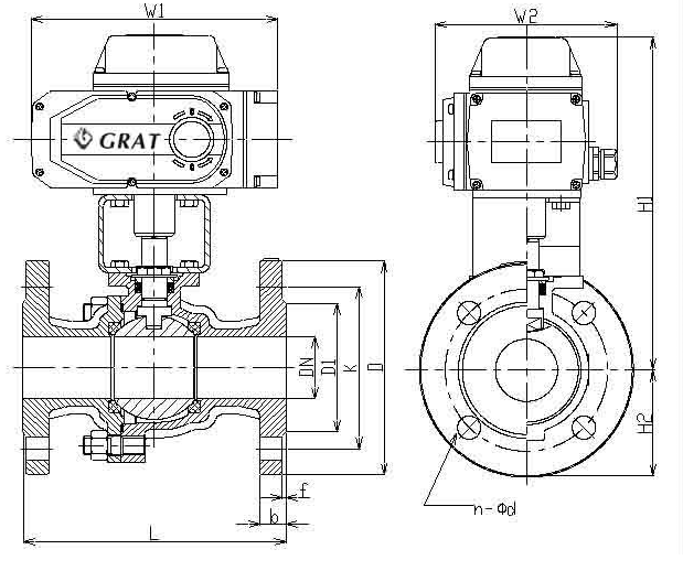 250 derajat suhu uap logam Seat Ball Valve dengan Electric Motorized Actuator 0
