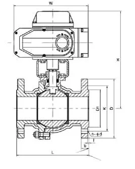 Stainless Steel Flanges Connection Electrical Control Ball Valve (Klep Bola Kontrol Listrik) 1