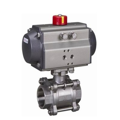 Metal Seal V Notch Pneumatic Ball Valve Baja tahan karat Tekanan tinggi