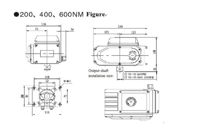 Stem Direct Connected Intelligent Electric Actuator Baja tahan karat Suhu rendah 3