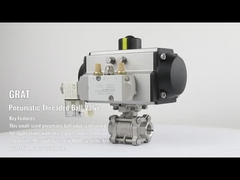 Metal Seal V Notch Pneumatic Ball Valve Baja tahan karat Tekanan tinggi