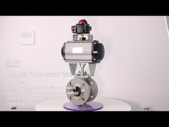 PTFE Seal V Cut Pneumatic Control Ball Valve DN50 Stainless Steel Ball Valve