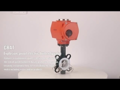 Exid II Bt4 Ledakan Proof Listrik dioperasikan Klep Kupu-kupu IP68 Tekanan Rendah