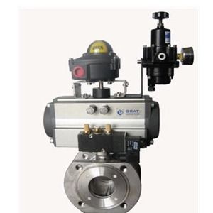 Stainless Steel Fixed Pneumatic Ball Valve DN15 - DN50 Sambungan Thread