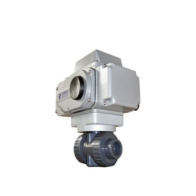 50mm 12V 3 Inch Plastik UPVC Electric Ball Valve Motorized Actuator Ball Valve