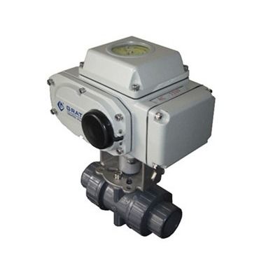 Soft Seat Automatic UPVC Electric Ball Valve Plastik Ball Valve Untuk Pasokan Air