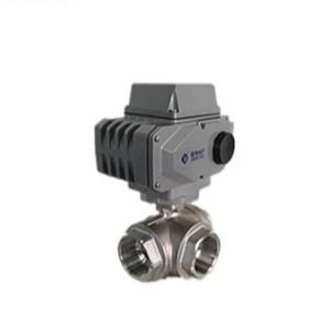 3 Way Multi Control Stainless Steel Ball Valve dengan Aktuator Motor listrik