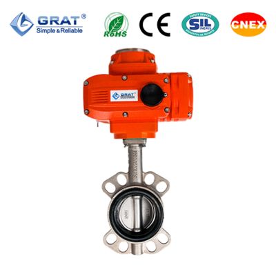 Explosion-Proof Electric Butterfly Valve Certified Actuator SS316/WCB Body DN50 PN16 4-20mA Modbus Control For Hazardous Areas in Oil, Gas, Chemical, Pharmaceutical Industries